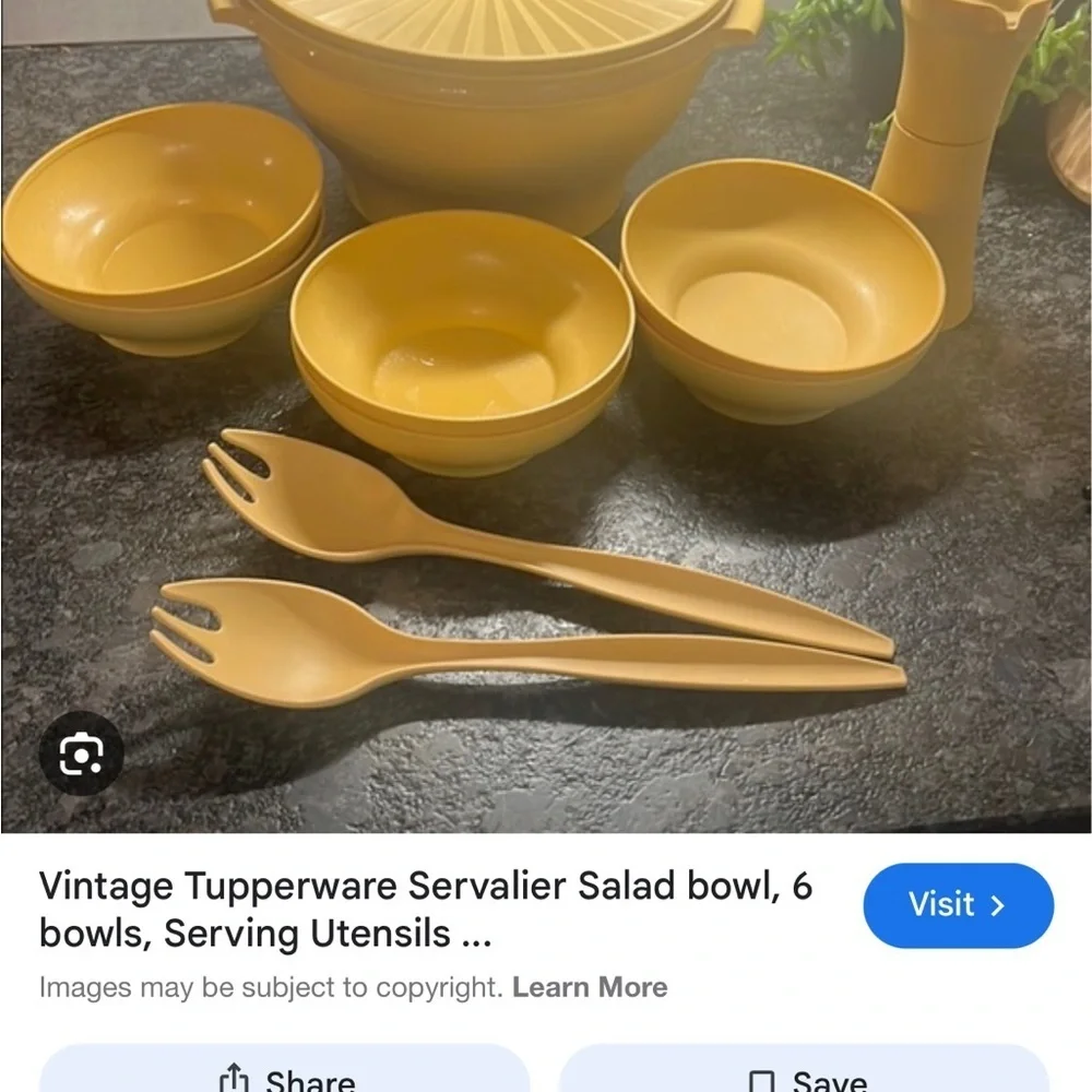 Vintage Salad Bowls Tupperwear